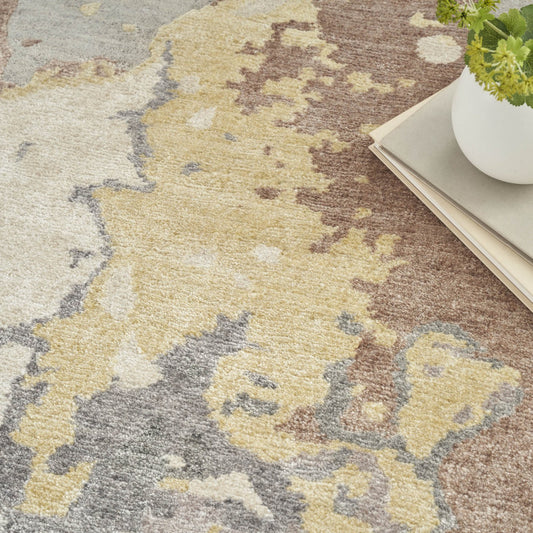 Nourison Silk Shadows SHA20 Silver Runner Rug - Love-Rugs alternate image