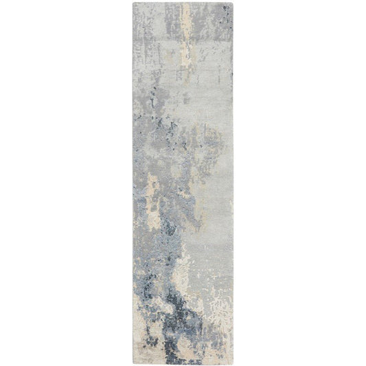 Nourison Silk Shadows SHA21 Blue Sky Runner Rug - Love-Rugs