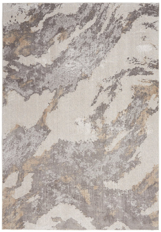 Nourison Silky Textures SLY03 Brown Ivory Rug - Love-Rugs
