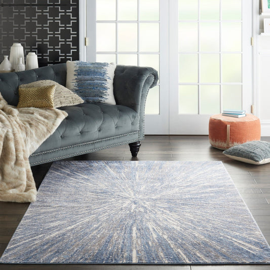 Nourison Silky Textures SLY05 Blue Grey Rug - Love-Rugs alternate image