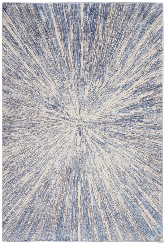 Nourison Silky Textures SLY05 Blue Grey Rug - Love-Rugs