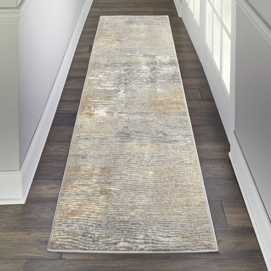 Nourison Solace SLA01 Grey / Beige Runner Rug - Love-Rugs alternate image