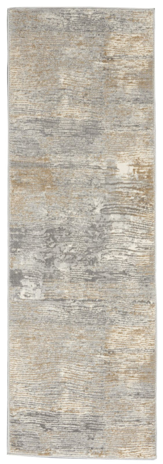 Nourison Solace SLA01 Grey / Beige Runner Rug - Love-Rugs