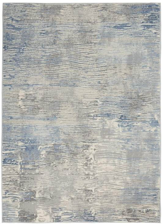 Nourison Solace SLA01 Ivory / Grey / Blue Rug - Love-Rugs
