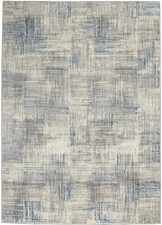 Nourison Solace SLA03 Ivory / Grey / Blue Rug - Love-Rugs