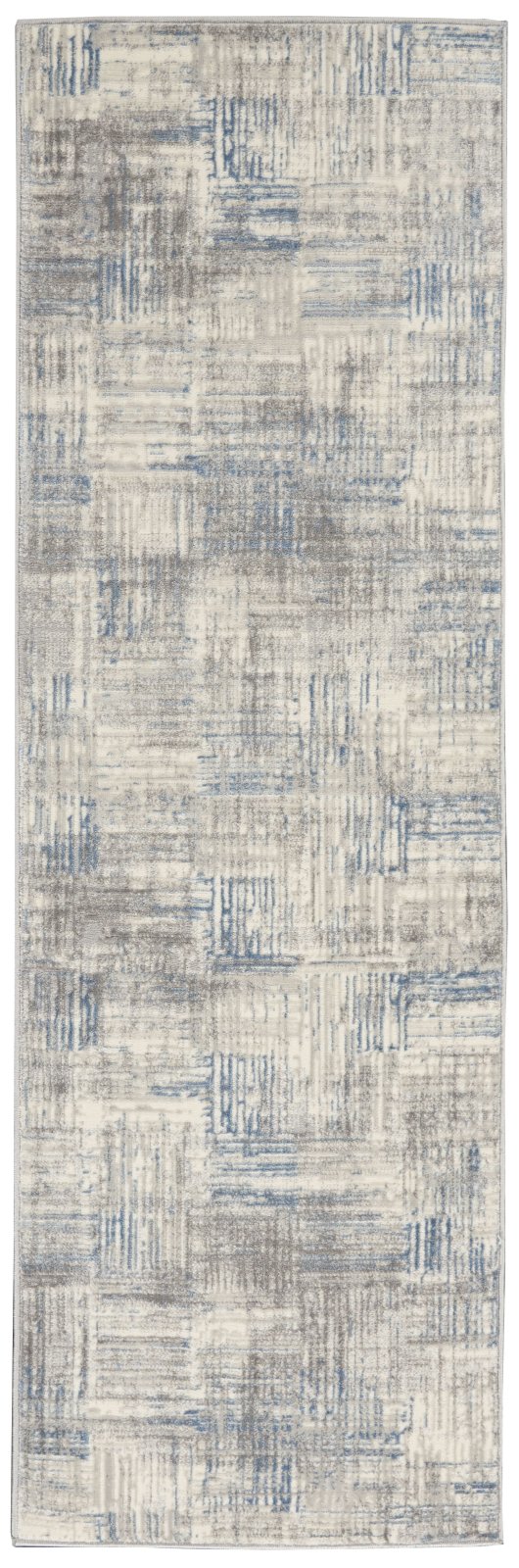 Nourison Solace SLA03 Ivory / Grey / Blue Runner Rug - Love-Rugs