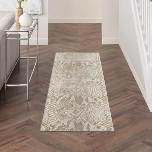 Nourison Solace SLA06 Ivory / Beige Runner Rug - Love-Rugs alternate image