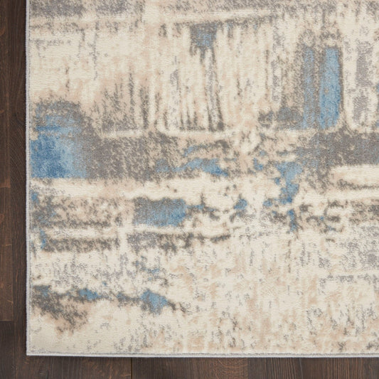 Nourison Solace SLA07 Ivory/Grey/Blue Rug - Love-Rugs alternate image