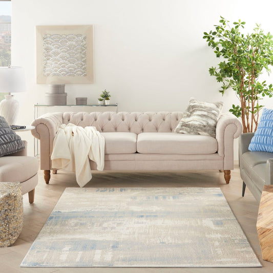 Nourison Solace SLA08 Ivory/Grey/Blue Rug - Love-Rugs alternate image