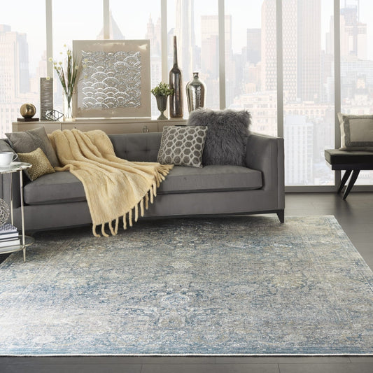 Nourison Starry Nights STN01 Cream / Blue Rug - Love-Rugs alternate image