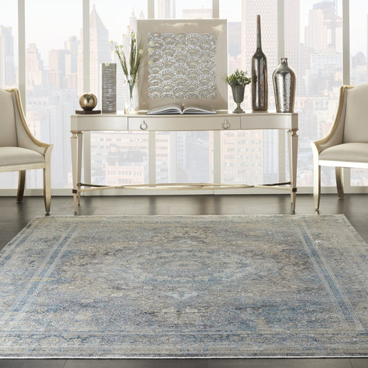 Nourison Starry Nights STN06 Cream / Blue Rug - Love-Rugs alternate image