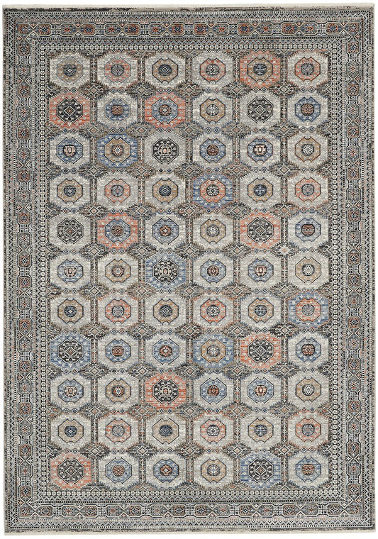 Nourison Starry Nights STN09 Grey Navy Rug - Love-Rugs