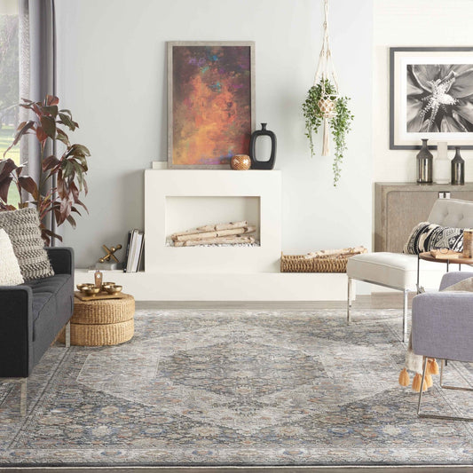 Nourison Starry Nights STN11 Grey Blue Rug - Love-Rugs alternate image