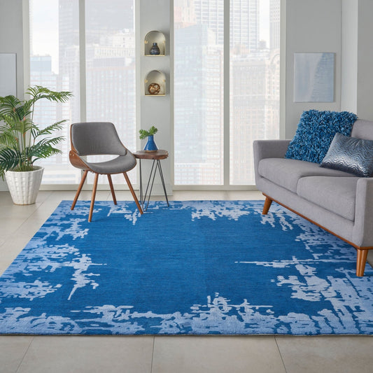 Nourison Symmetry SMM02 Navy Blue Rug - Love-Rugs