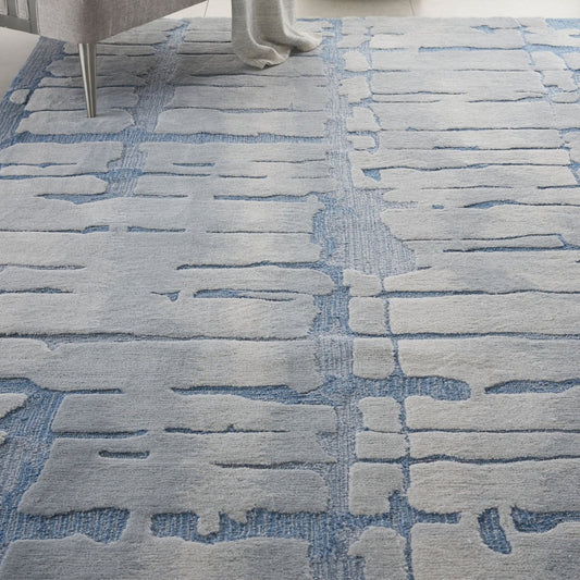 Nourison Symmetry SMM04 Blue Grey Rug - Love-Rugs alternate image