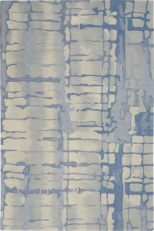 Nourison Symmetry SMM04 Blue Grey Rug - Love-Rugs
