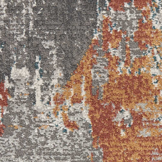 Nourison Tangra TNR06 Grey Multi colour Runner Rug - Love-Rugs alternate image