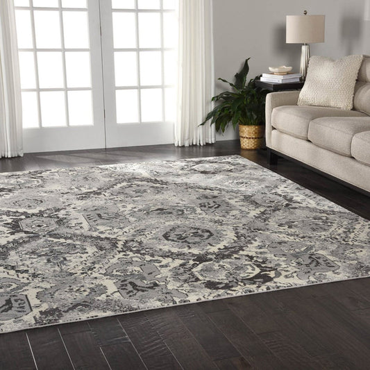 Nourison Twilight TWI03 Ivory Grey Rug - Love-Rugs