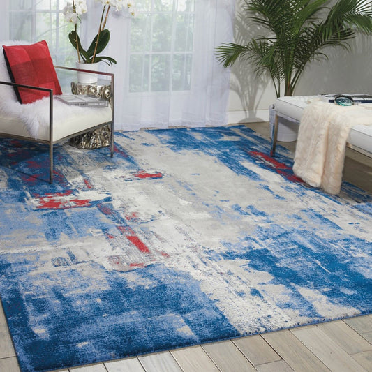 Nourison Twilight TWI20 Grey Blue Rug - Love-Rugs