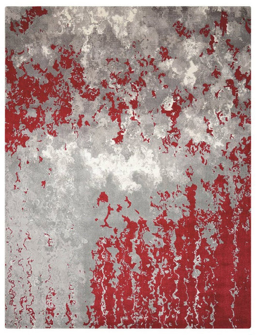 Nourison Twilight TWI21 Grey Red Rug - Love-Rugs alternate image