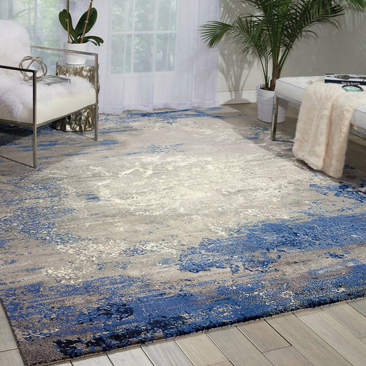 Nourison Twilight TWI22 Blue Grey Rug - Love-Rugs