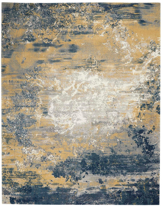 Nourison Twilight TWI22 Navy Gold Rug - Love-Rugs