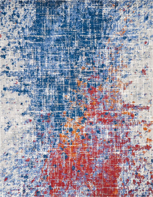 Nourison Twilight TWI25 Red Blue Rug - Love-Rugs