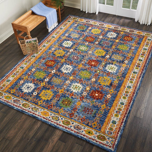 Nourison Vibrant VIB09 Navy Rug - Love-Rugs