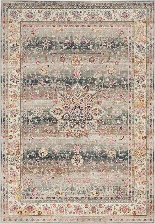 Nourison Vintage Kashan VKA01 Grey Rug - Love-Rugs