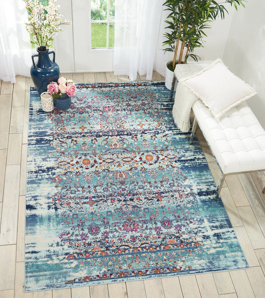 Nourison Vintage Kashan VKA02 Blue Rug - Love-Rugs alternate image