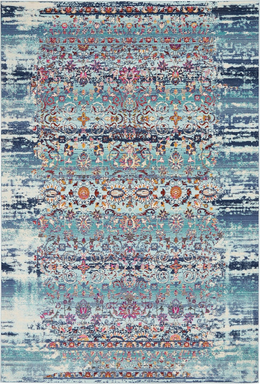 Nourison Vintage Kashan VKA02 Blue Rug - Love-Rugs