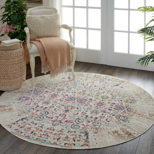 Nourison Vintage Kashan VKA02 Ivory Round Rug - Love-Rugs alternate image