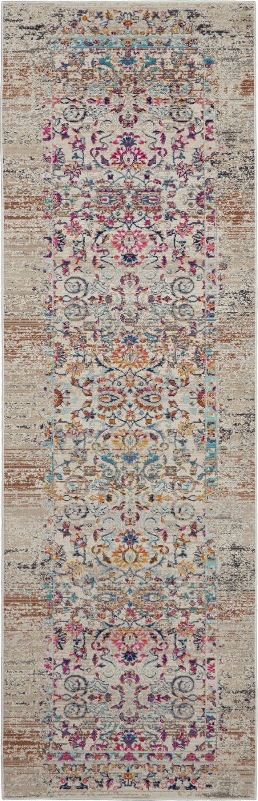 Nourison Vintage Kashan VKA02 Ivory Runner Rug - Love-Rugs