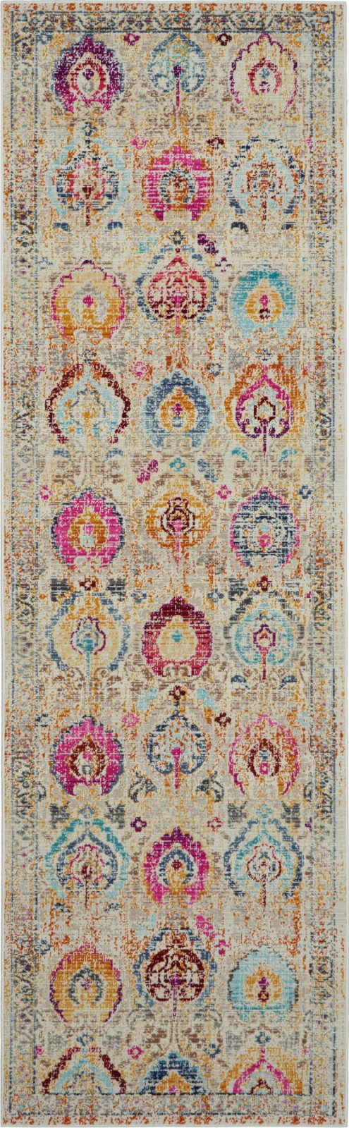Nourison Vintage Kashan VKA04 Ivory Multi Runner Rug - Love-Rugs