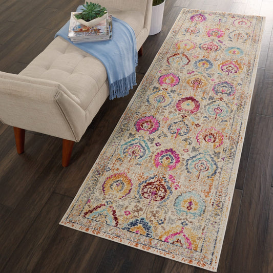 Nourison Vintage Kashan VKA04 Ivory Multi Runner Rug - Love-Rugs alternate image