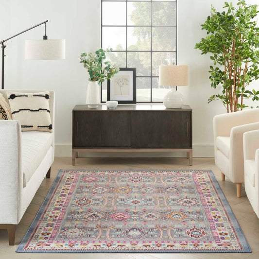 Nourison Vintage Kashan VKA05 Grey / Multicolour Rug - Love-Rugs alternate image