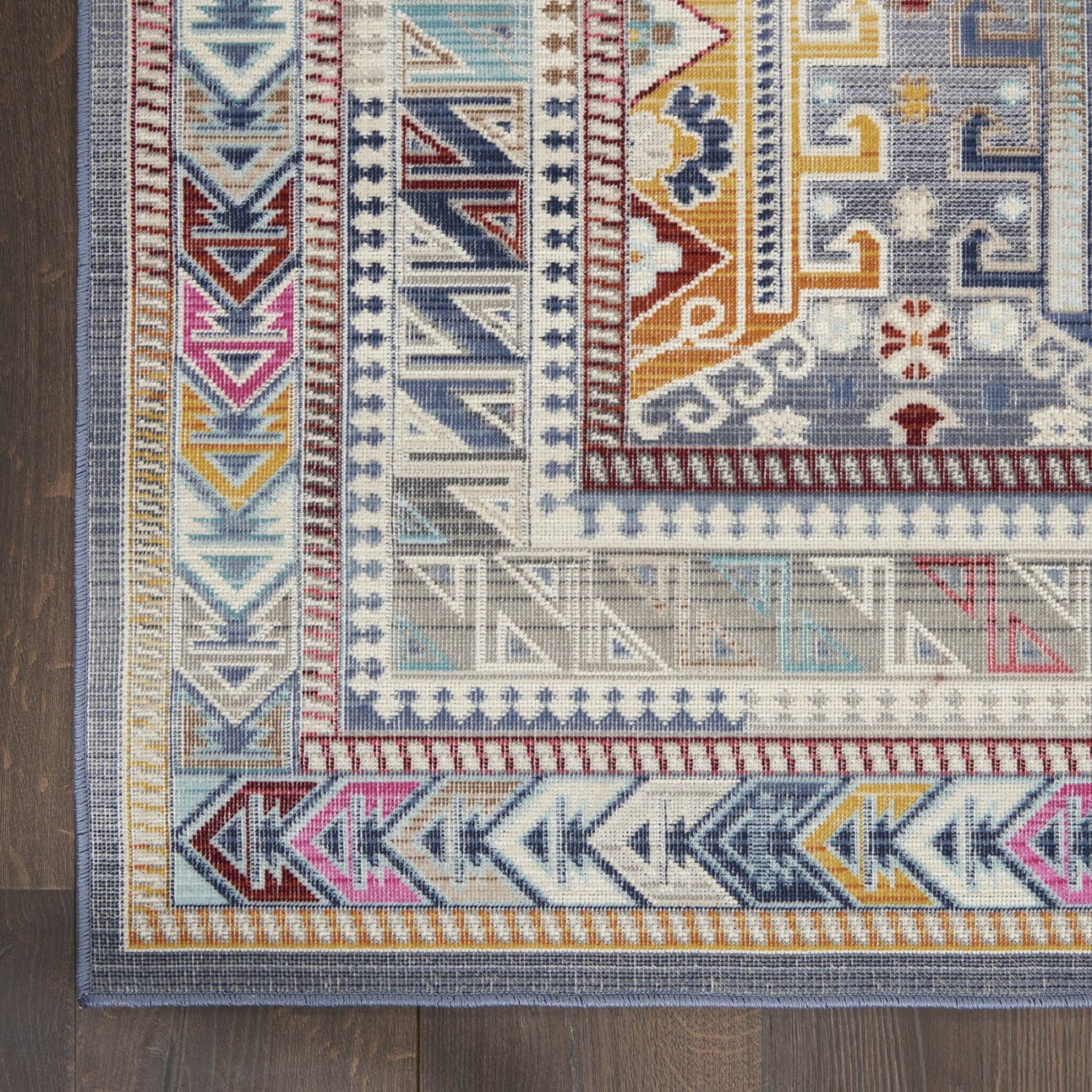 Multicolour Retro Rug Nourison Vintage Kashan VKA06 Grey / Multicolour Runner Rug – Love-Rugs