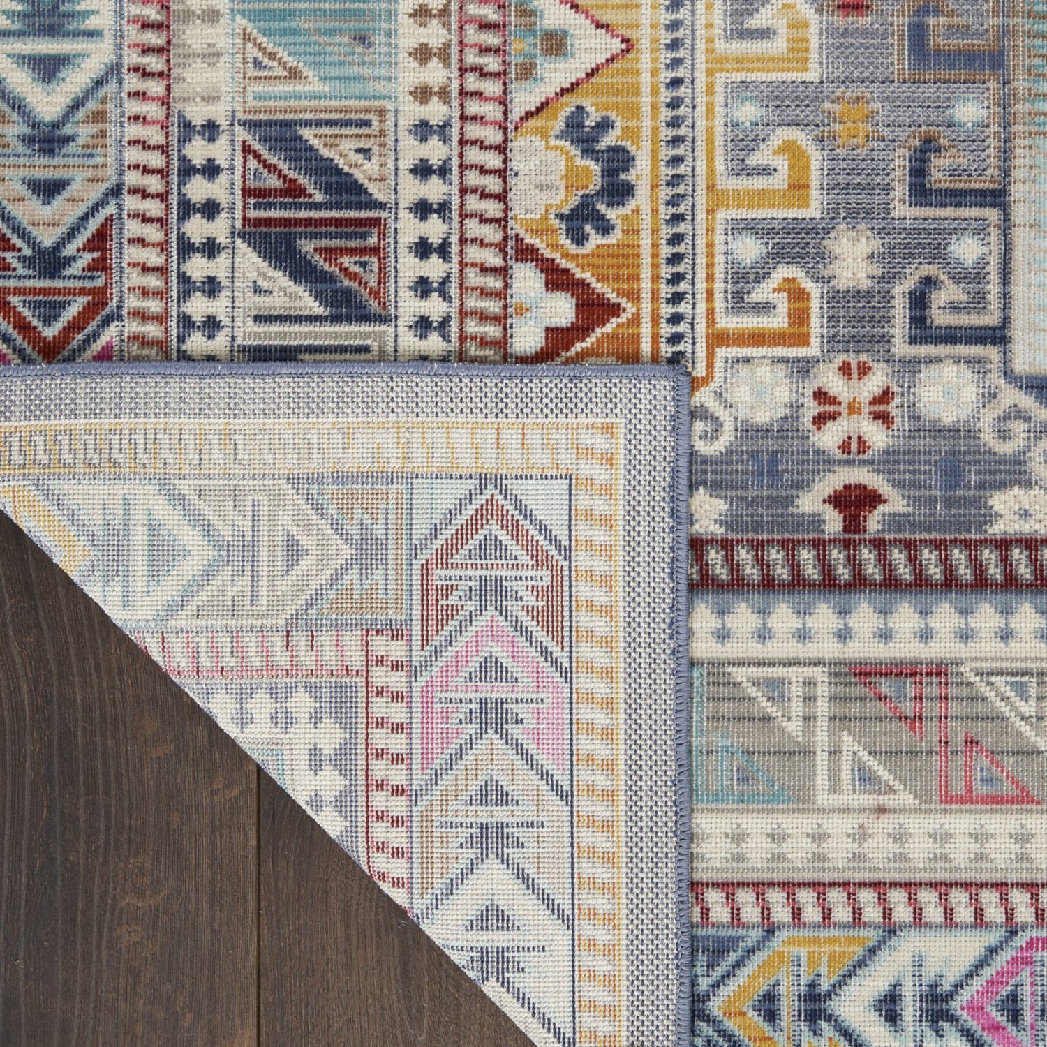 Multicolour Retro Rug Nourison Vintage Kashan VKA06 Grey / Multicolour Runner Rug – Love-Rugs