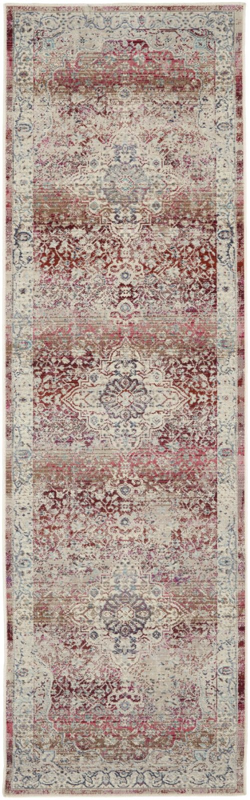 Nourison Vintage Kashan VKA07 Red Ivory Runner Rug - Love-Rugs