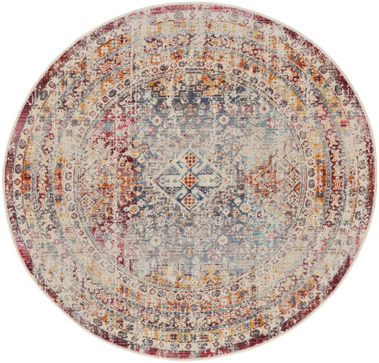 Nourison Vintage Kashan VKA09 Multi Round Rug - Love-Rugs