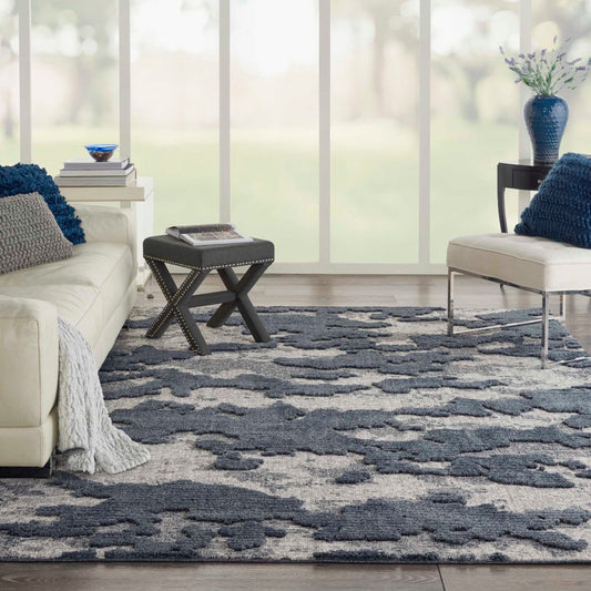 Nourison Zermatt ZER01 Blue / Grey Rug - Love-Rugs alternate image