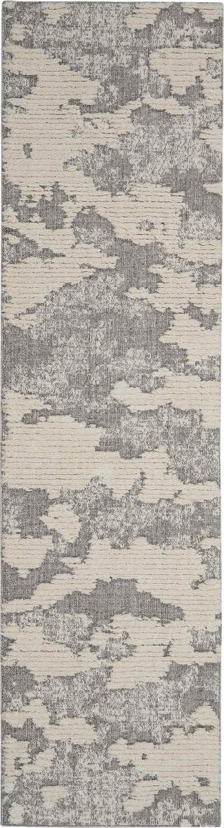Nourison Zermatt ZER01 Ivory / Grey Runner Rug - Love-Rugs