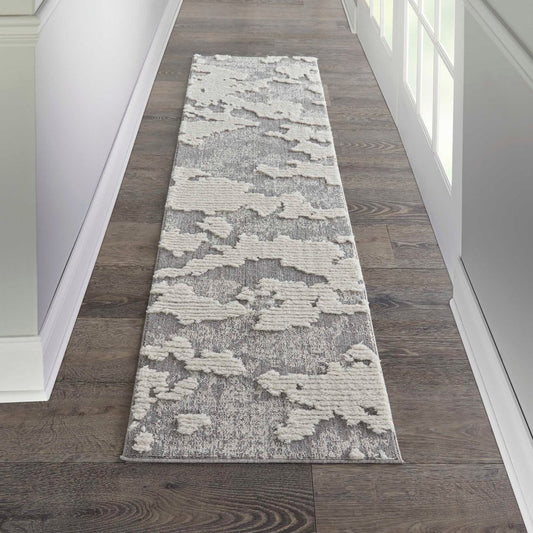 Nourison Zermatt ZER01 Ivory / Grey Runner Rug - Love-Rugs alternate image