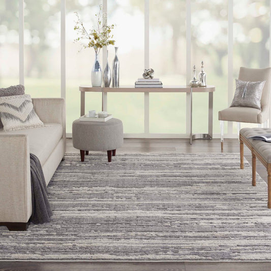 Nourison Zermatt ZER02 Grey / Ivory Rug - Love-Rugs alternate image