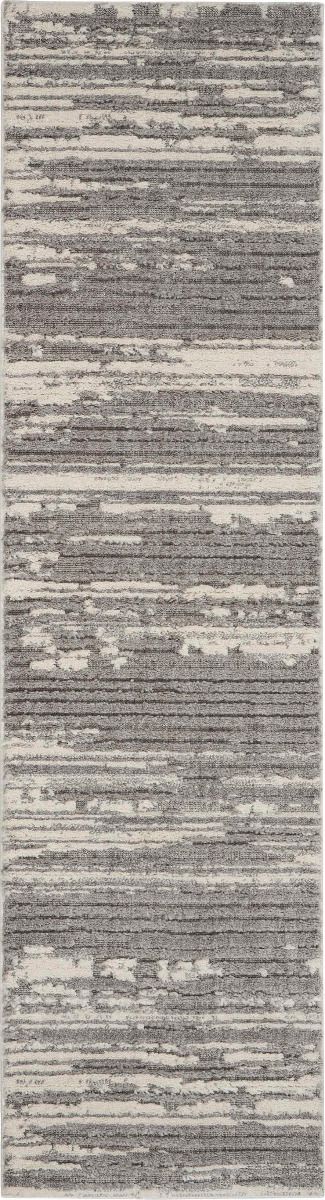 Nourison Zermatt ZER02 Grey / Ivory Runner Rug - Love-Rugs