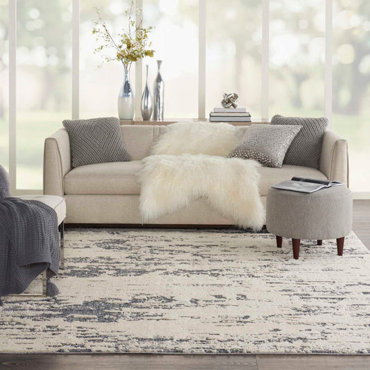 Nourison Zermatt ZER03 Ivory / Blue Rug - Love-Rugs alternate image