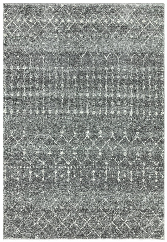 Nova NV34 Nomadic Dark Grey Rug - Love-Rugs