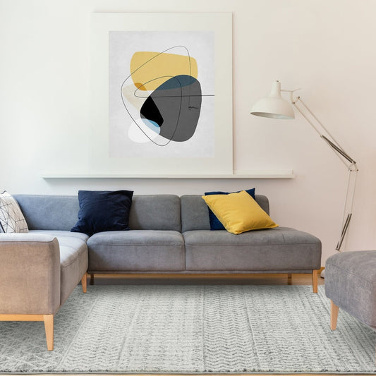 Nova NV35 Nomadic Aztec Grey Rug - Love-Rugs alternate image