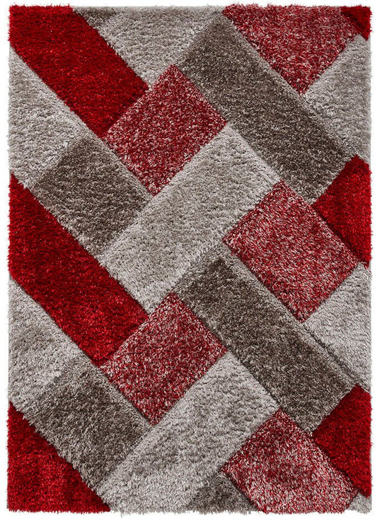 Olympia 2239 Grey/Red Rug - Love-Rugs