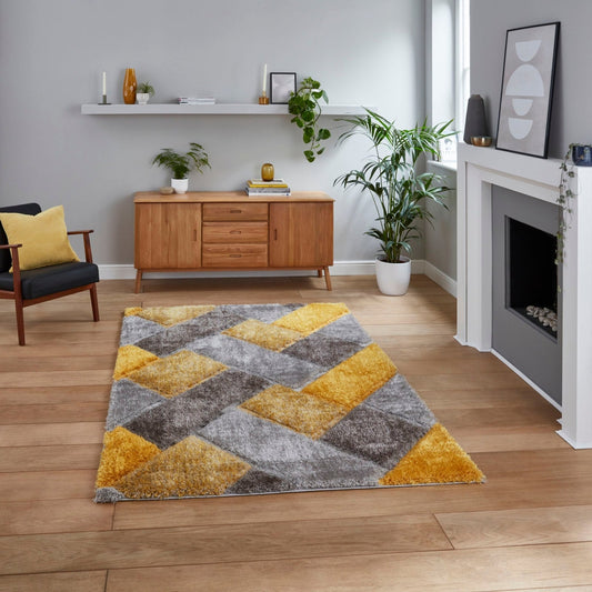 Olympia 2239 Grey/Yellow Rug - Love-Rugs alternate image